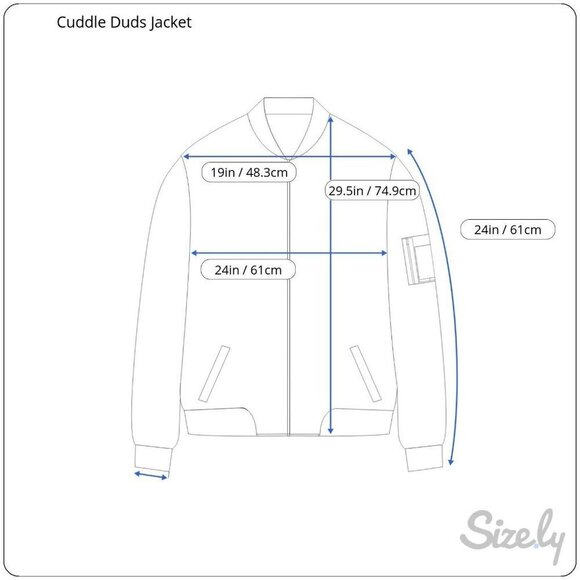 Cuddl Duds XXL Blue Zipper Front Sherpa Jacket - Picture 3 of 7